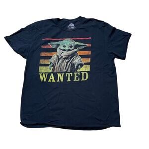 Star Wars The Mandalorian T-Shirt Grogu Wanted Colored Lines XL Baby Yoda